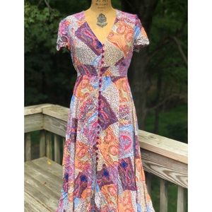 Flowy patchwork dress - M/L